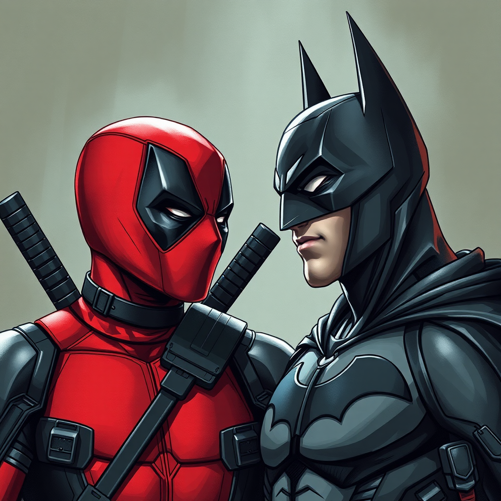 Deadpool and Batman Mashup Image