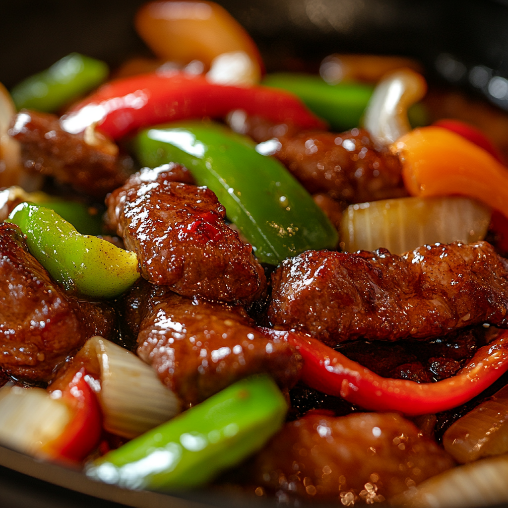 Delicious Chinese Beef Pepper Steak with Savory Sauce