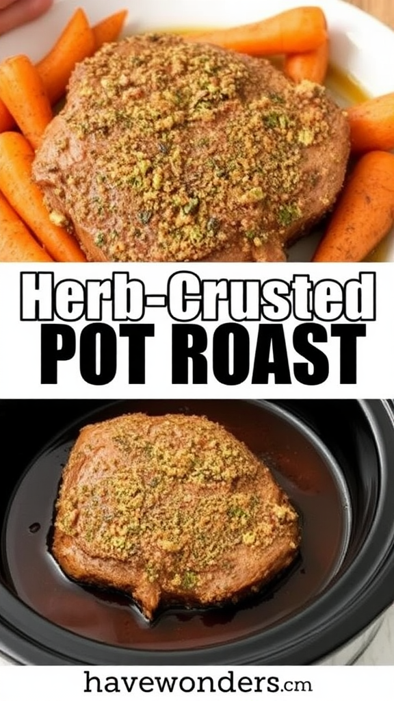 Delicious Herb-Crusted Pot Roast Cooked Perfectly!