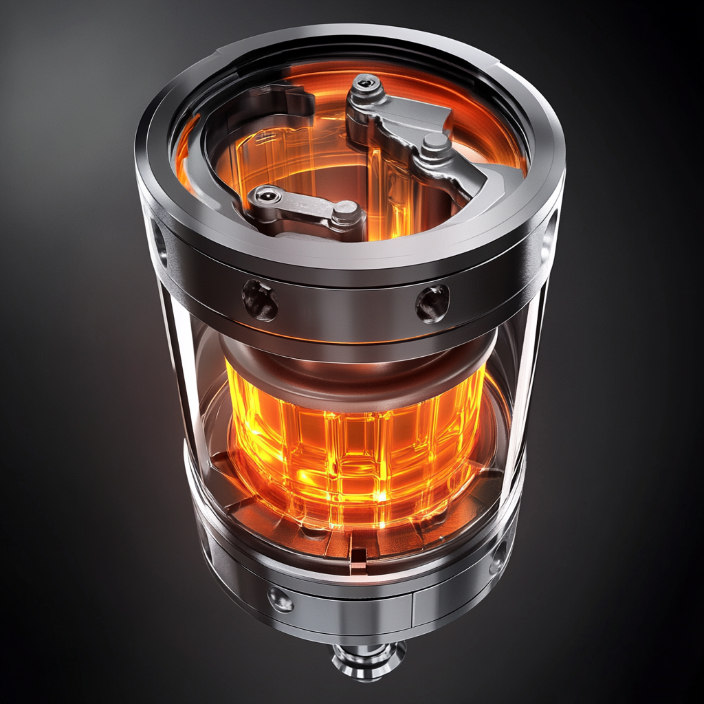 Detailed illustration of piston, showing internal oil flow