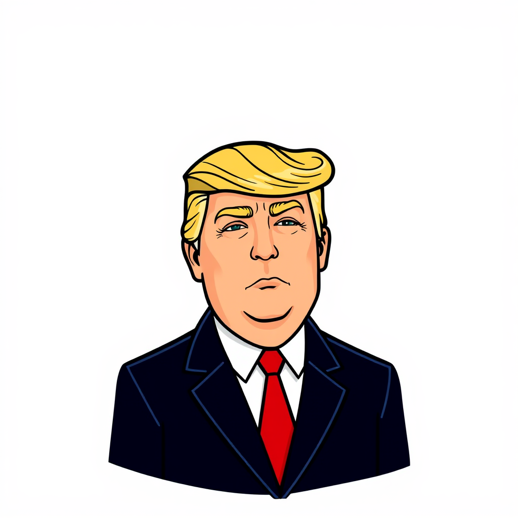 Donald Trump as a family guy head icon