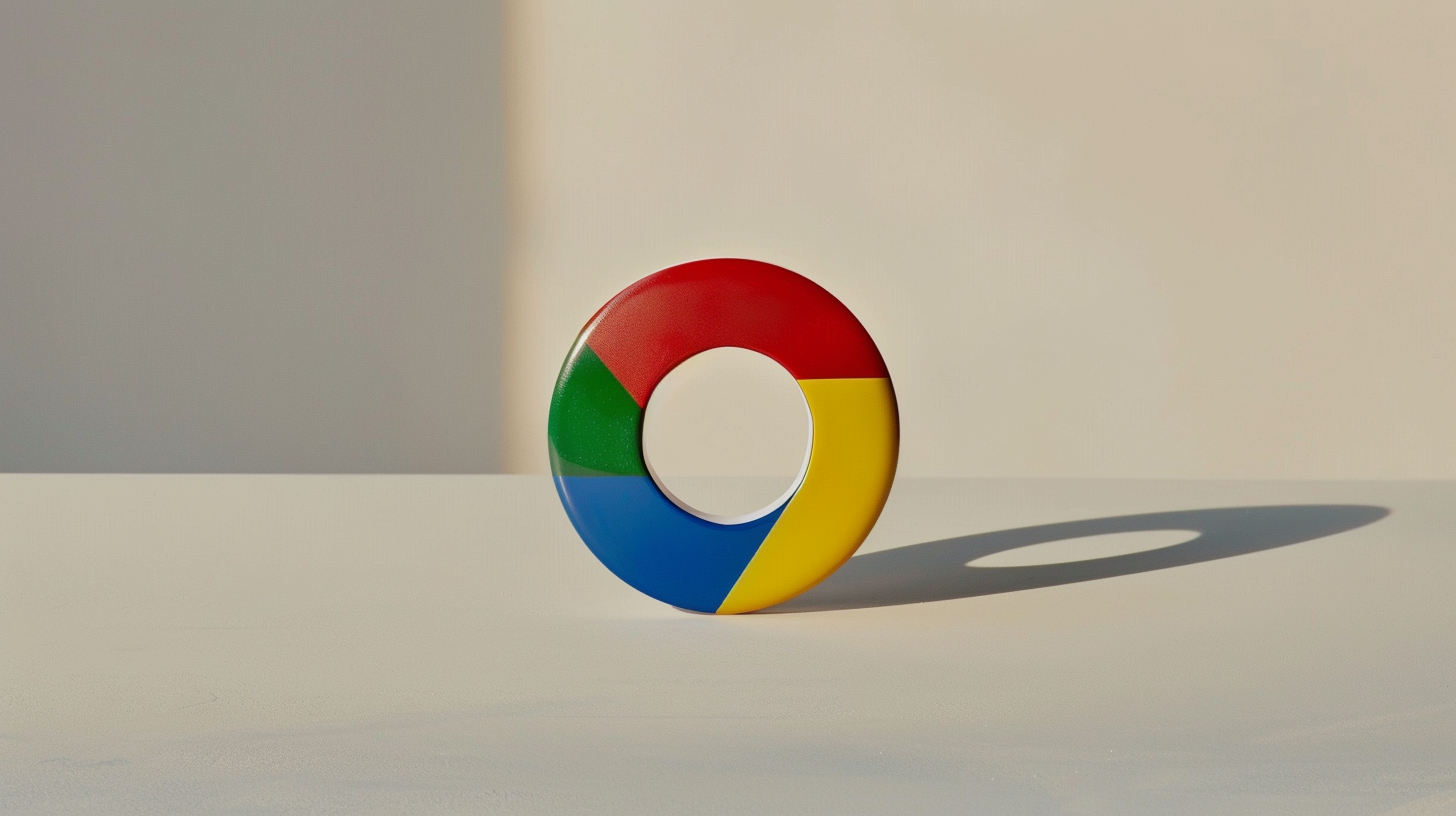 Dramatic lighting on Google Chrome logo