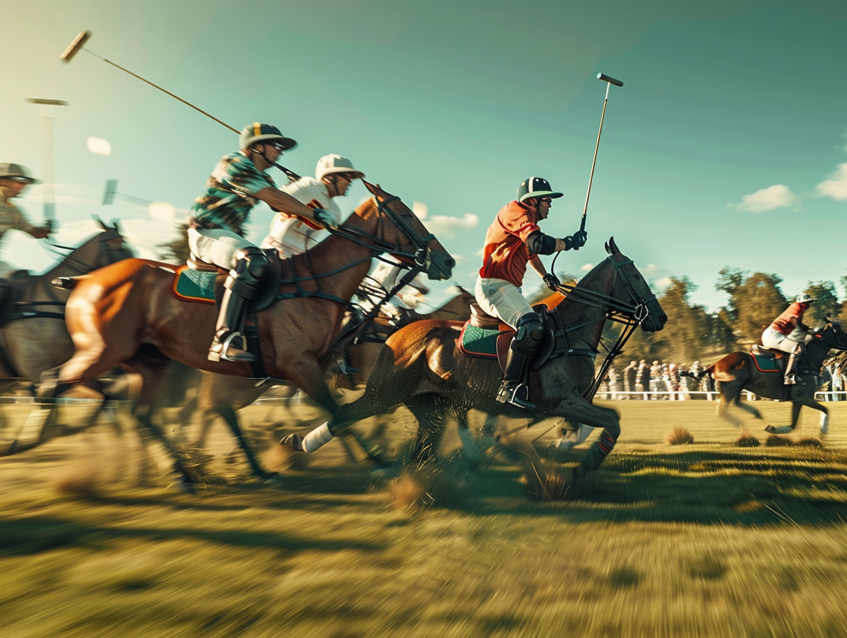 Dynamic polo game showcases action, tradition, elegance.