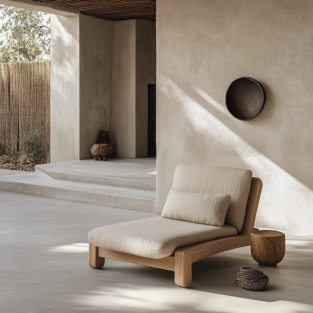 Elegant Lounge Chair Blending Dutch & Japanese Styles