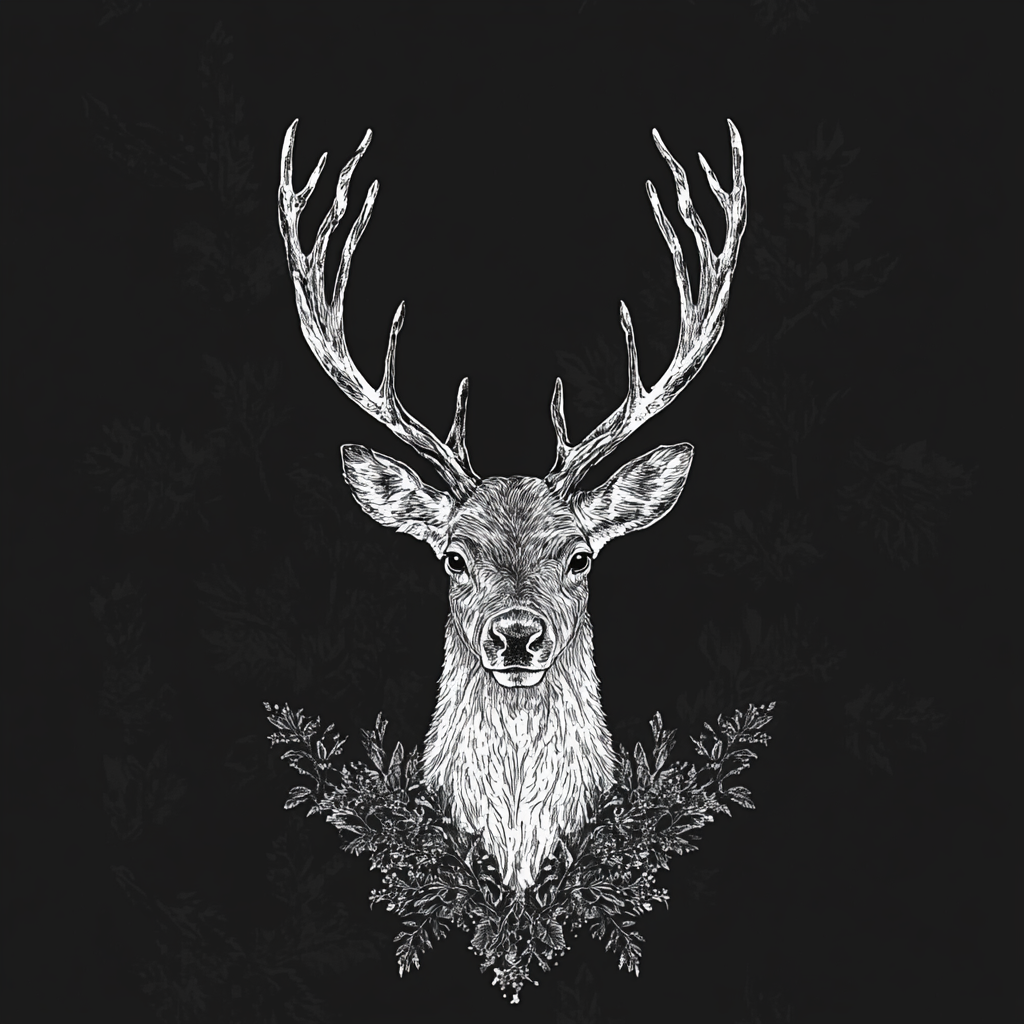 Elegant Reindeer Illustrations: Classic meets modern simplicity