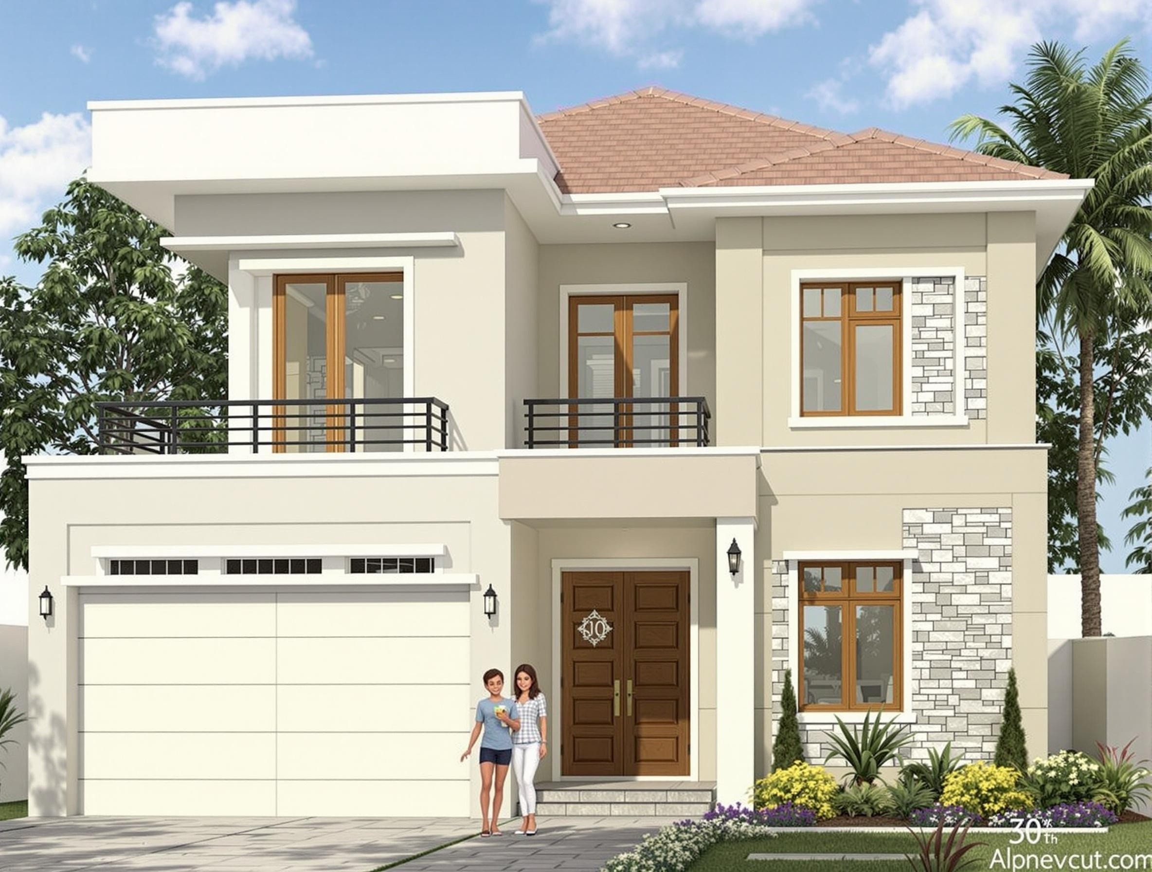 Elevation of 30x40 Feet Ground Floor with Headroom