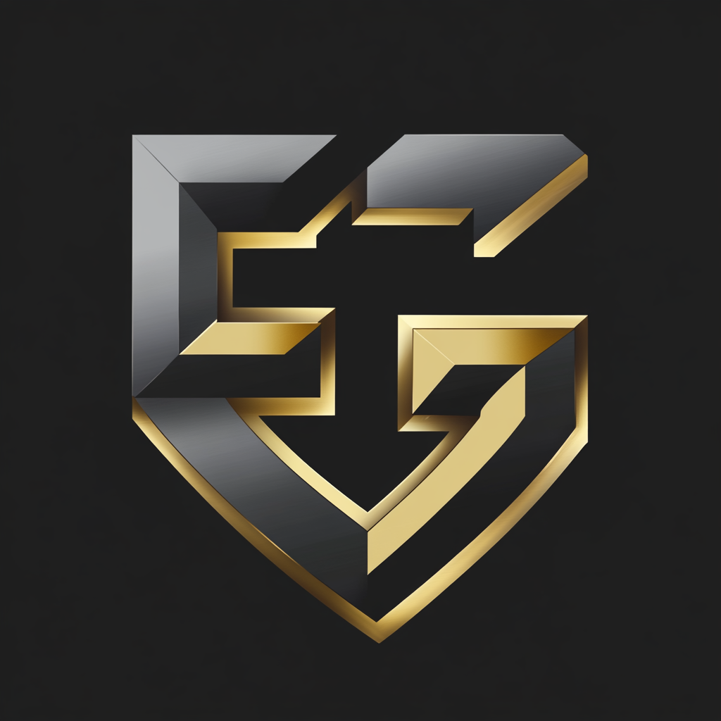 Emporio Gold logo for shirt store in gray and gold.