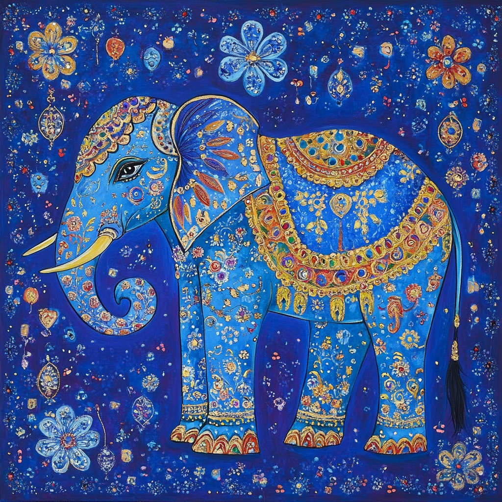 Enchanting Diwali Celebration with Majestic Elephant