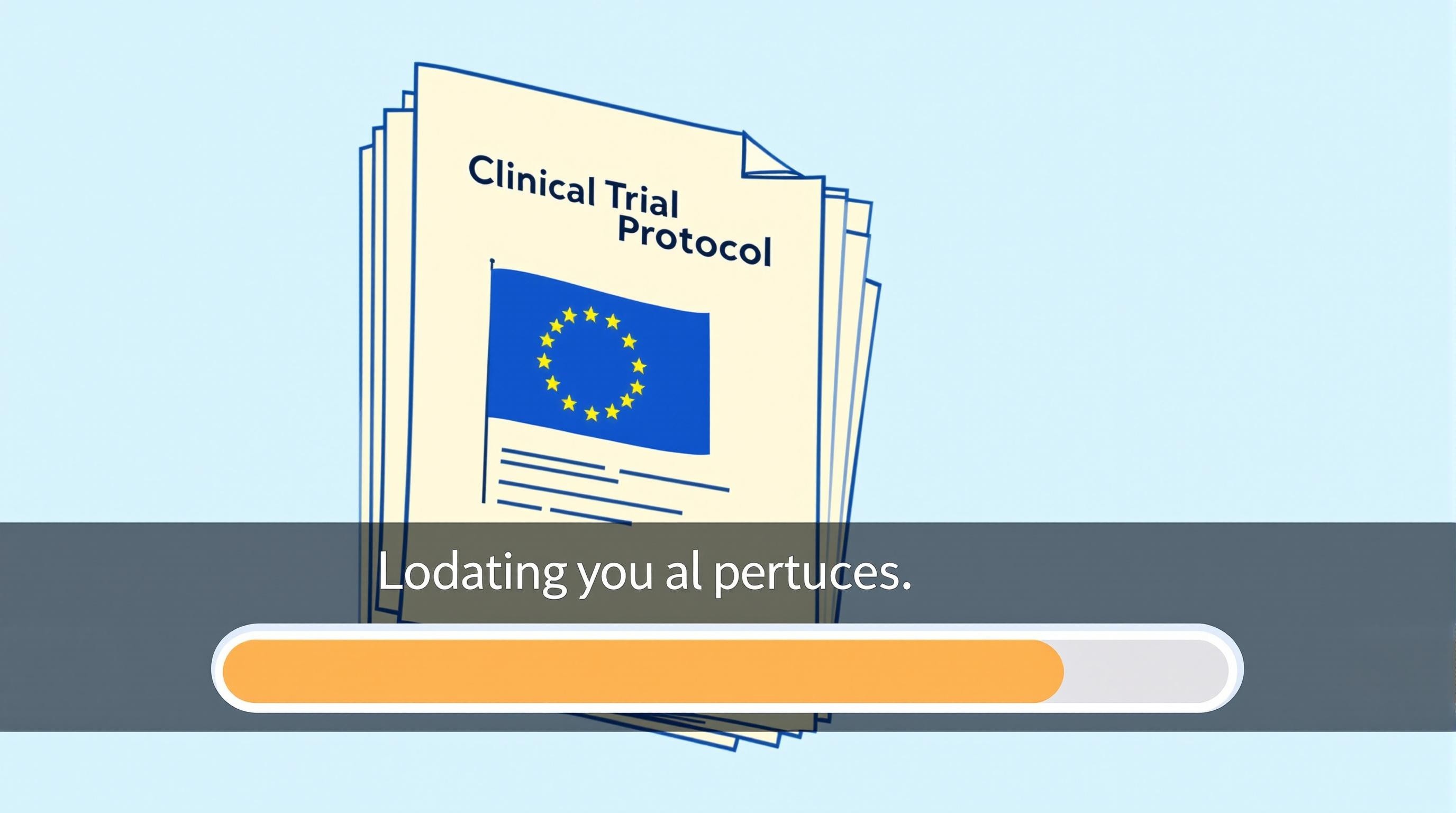 European Clinical Trial Documents with Progress Bar