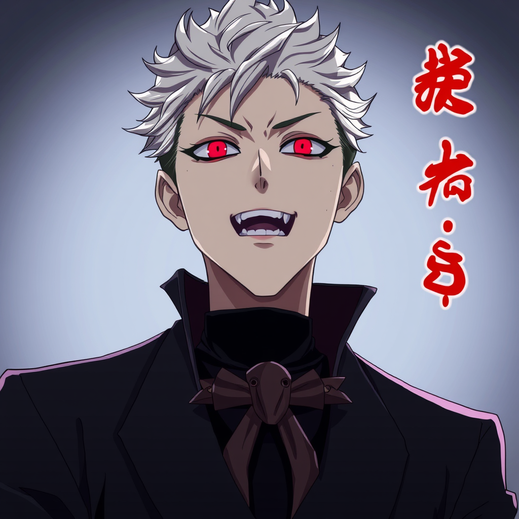 Evil Satoru Gojo with Red Eyes Anime Scene
