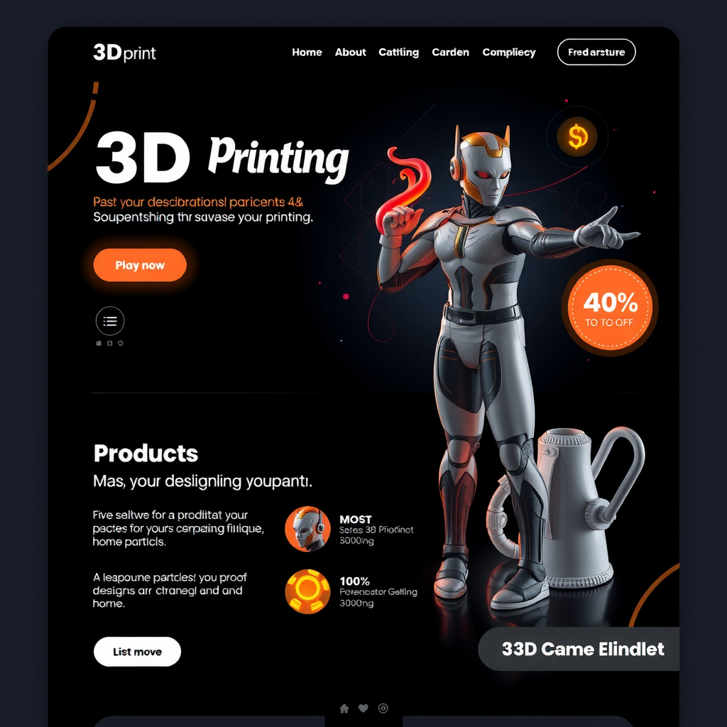 Explore 3D Printing Company's Unique Designs Website