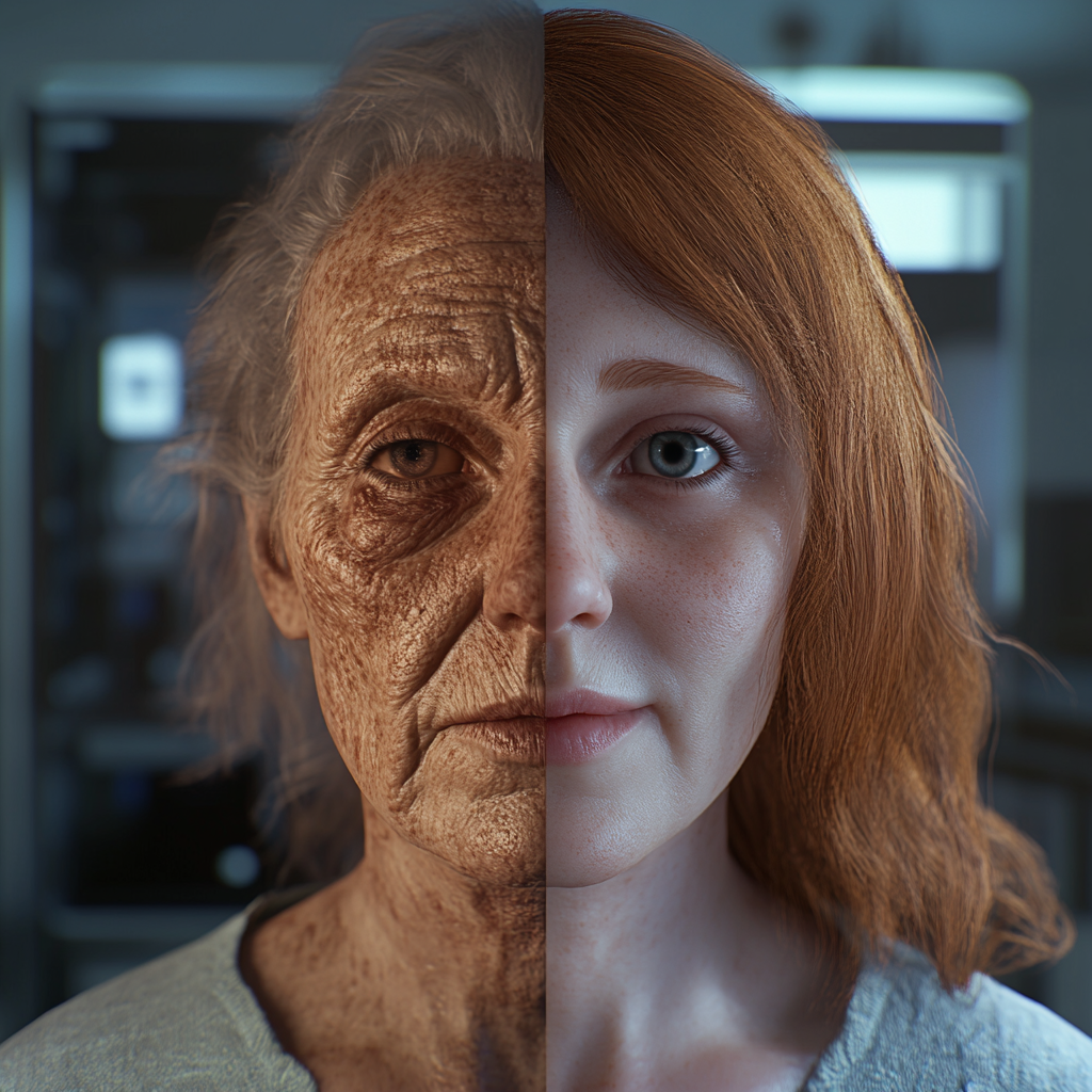 Facial Contrast: Young Girl vs Older Person Experiment