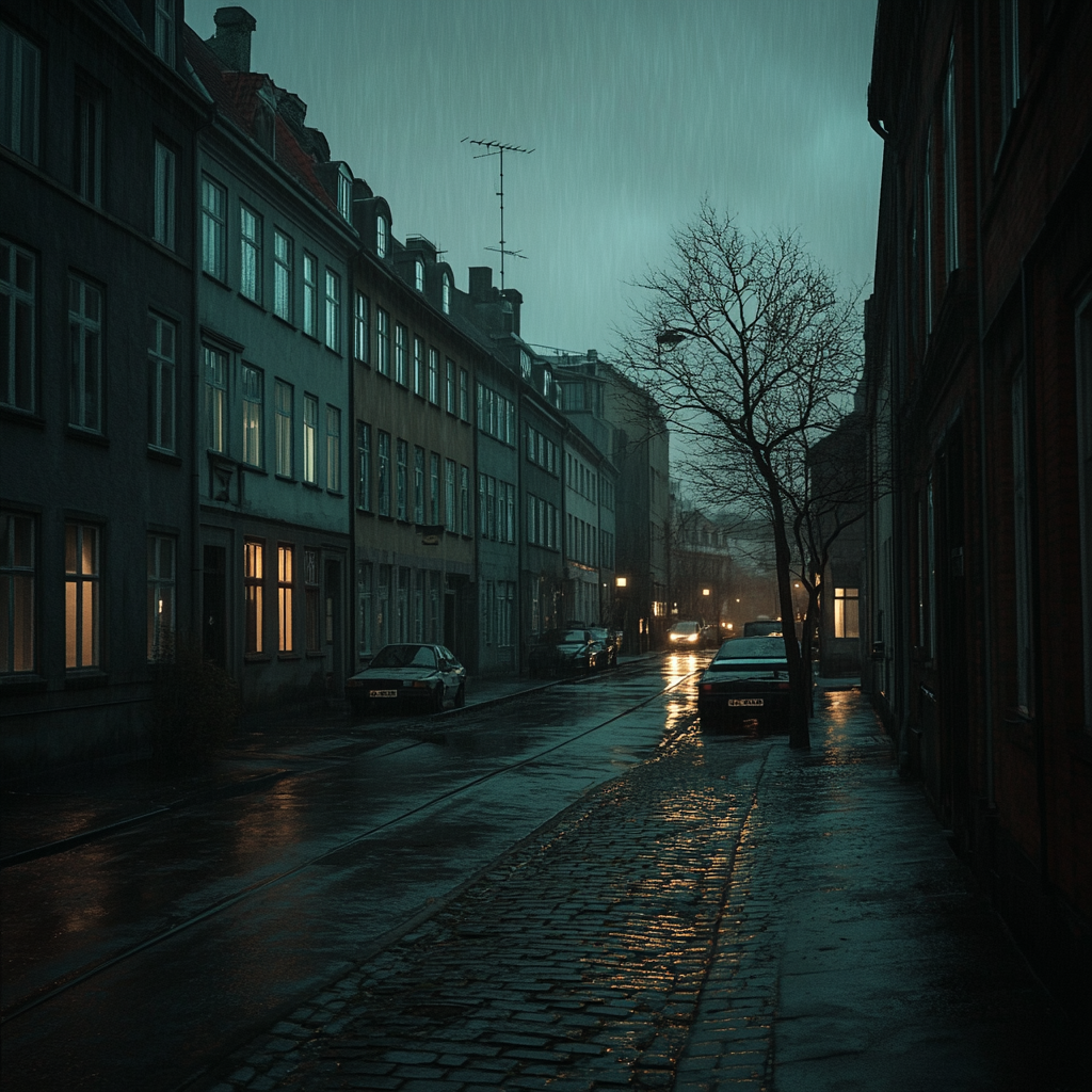 Failed Copenhagen: Eerie Flickering Lights, Suspenseful Horror Art