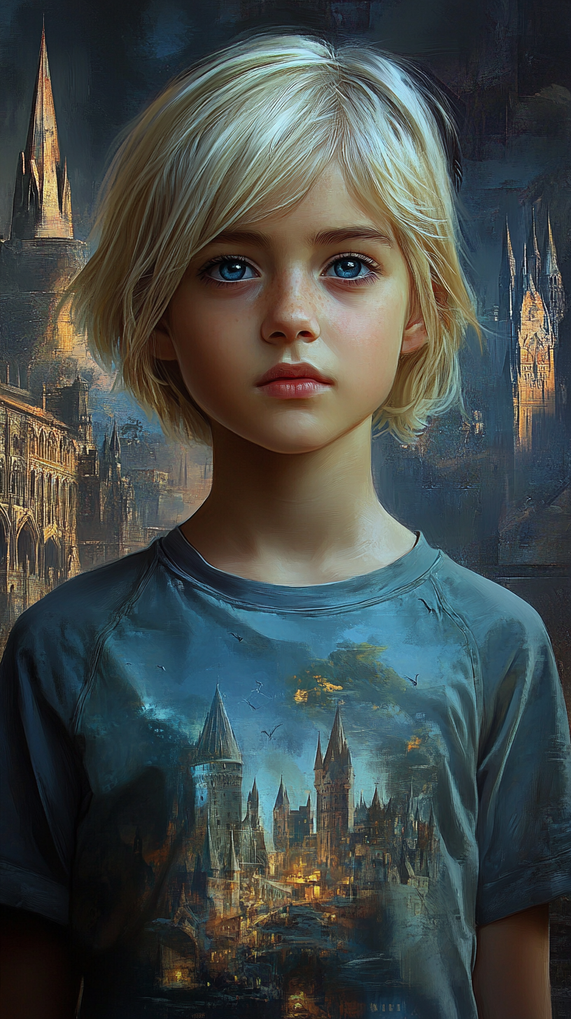 Fantasy Hogwarts Student Portrait Among Dark Scenery