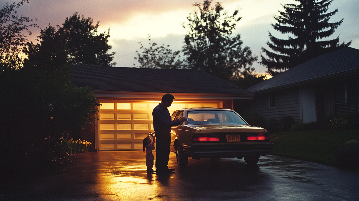 Father Gifts Daughter Car at Mid-West Sunset