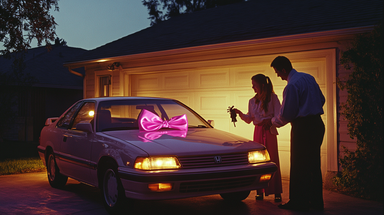 Father Gives Daughter Keys to First Car