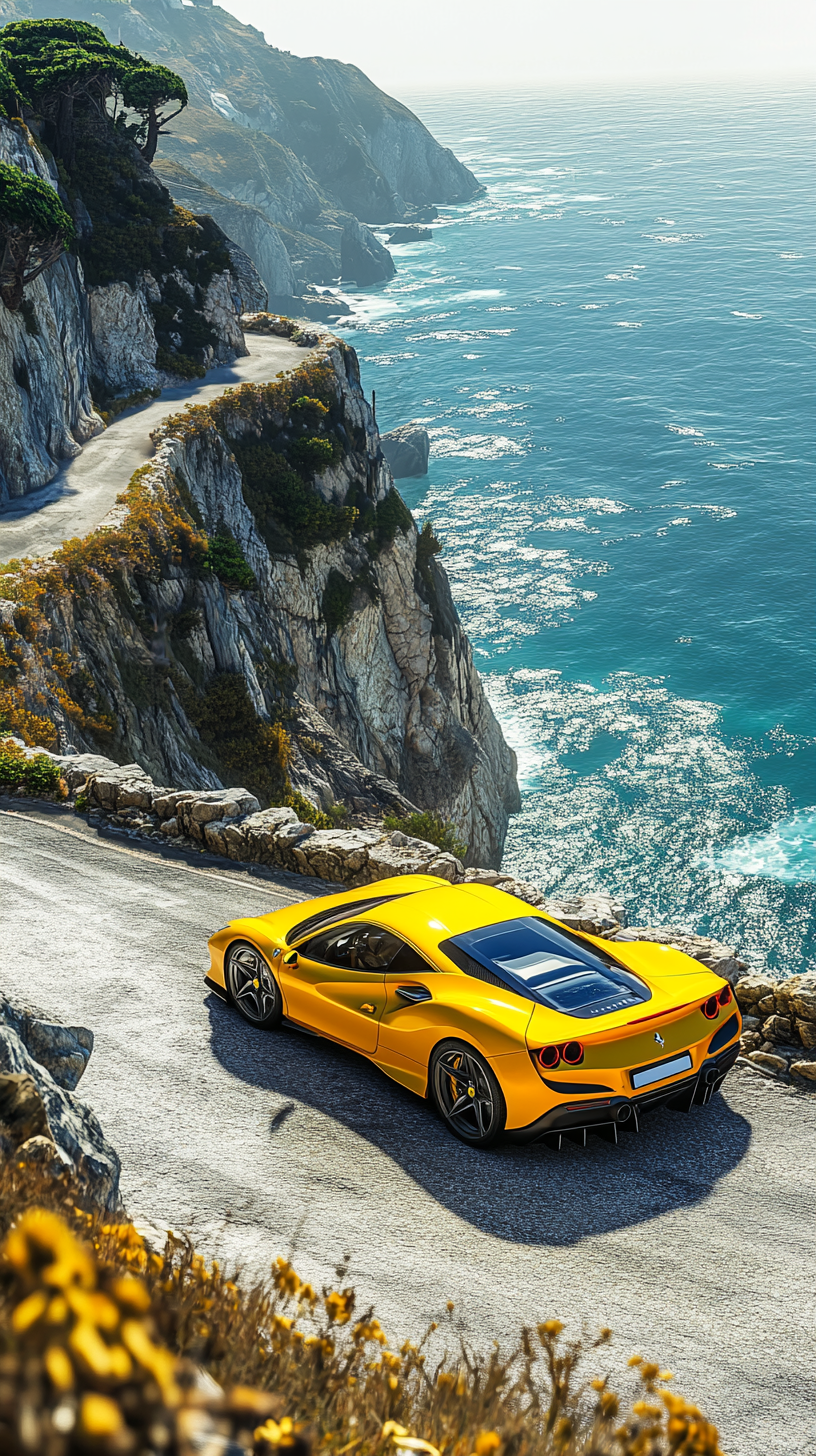 Ferrari F8 Tributo on Coastal Overlook