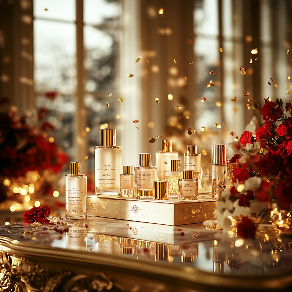 Festive Beauty Box in Ornate Gold Room