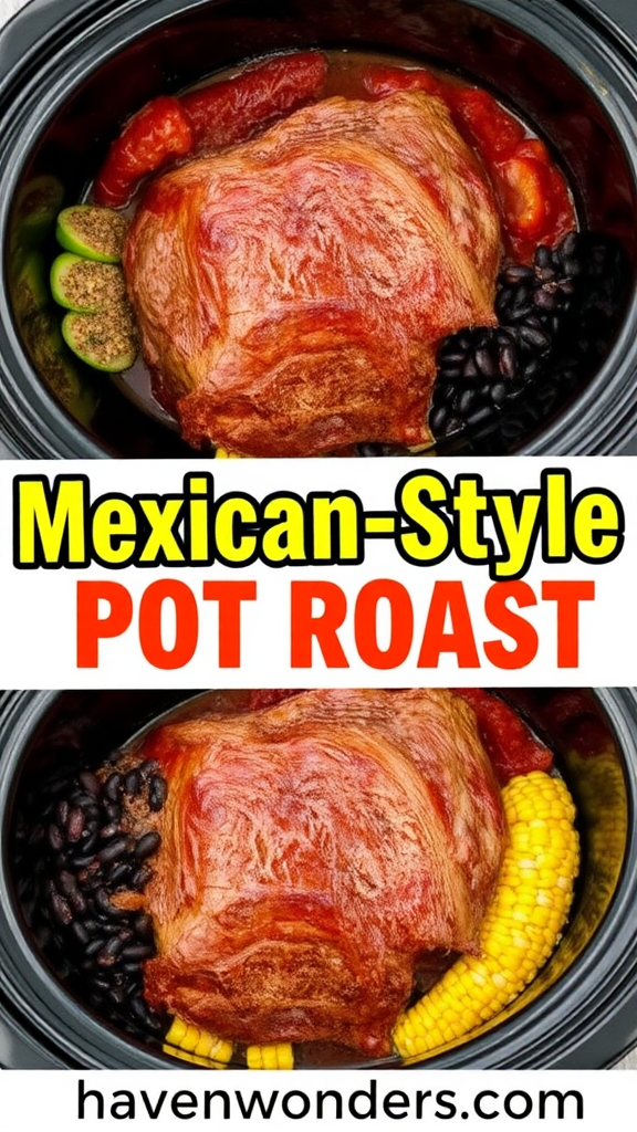 Festive Mexican-Style Pot Roast in Crockpot