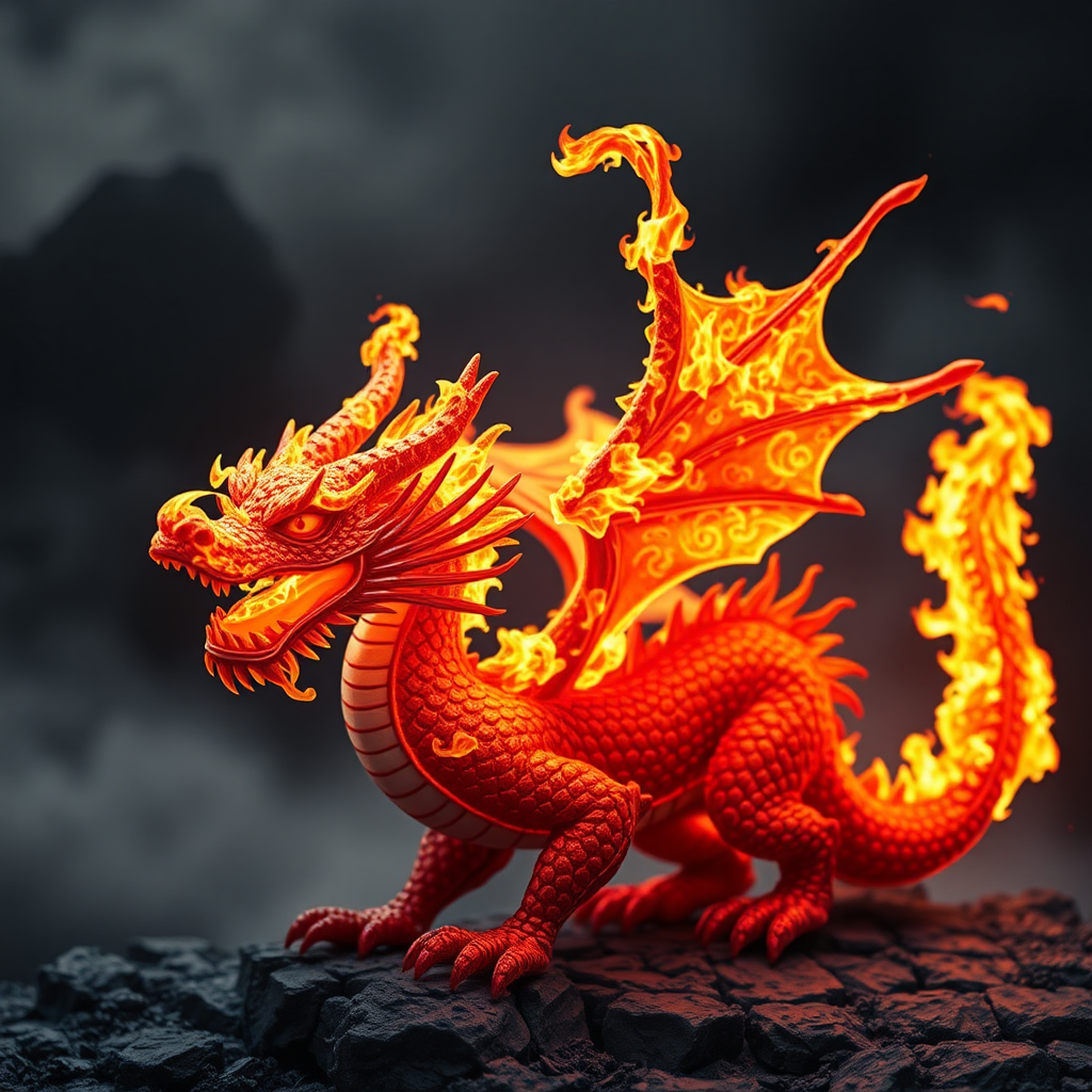 Fire Dragon Stock Image