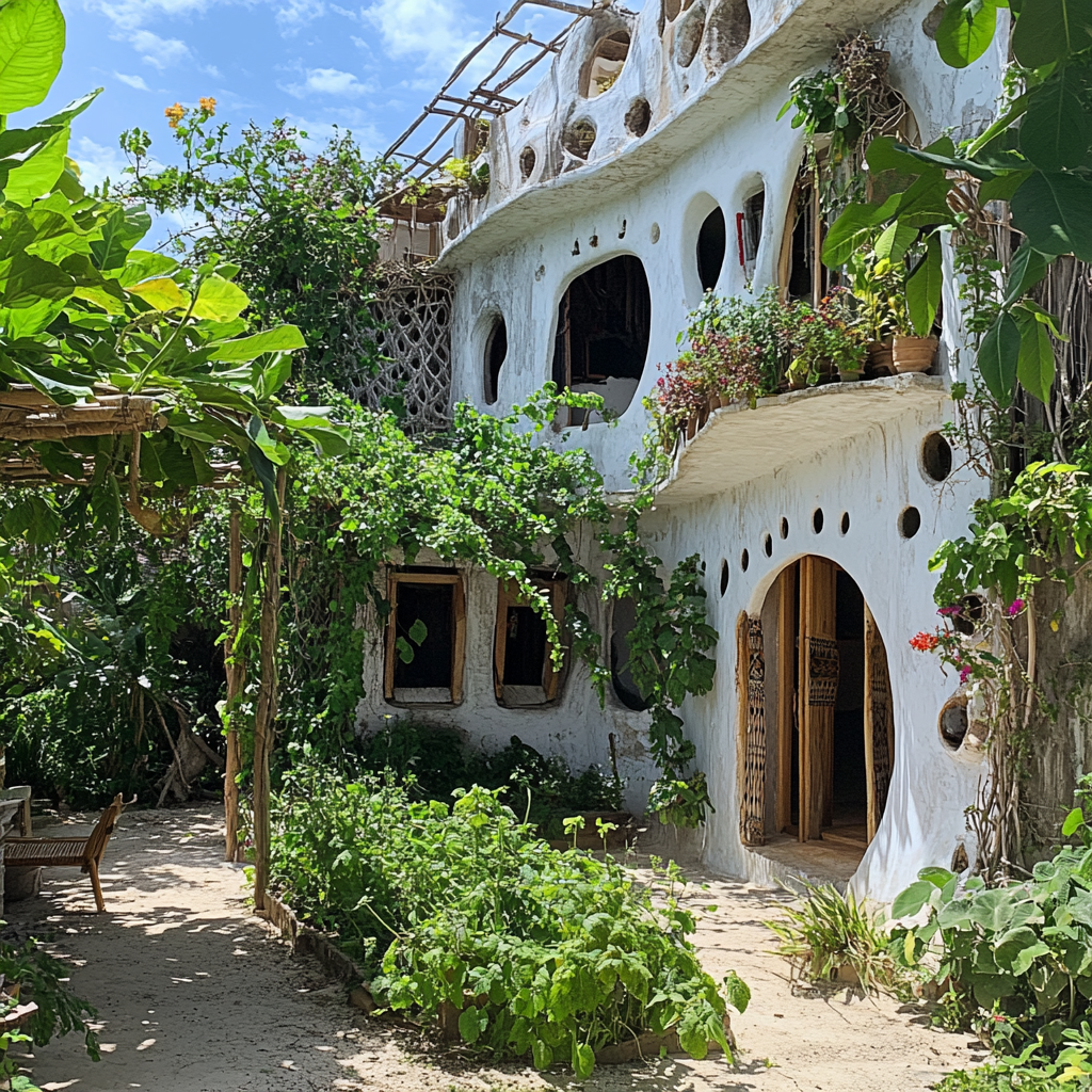 Four Private Rooms with Green Roofs in Zanzibar