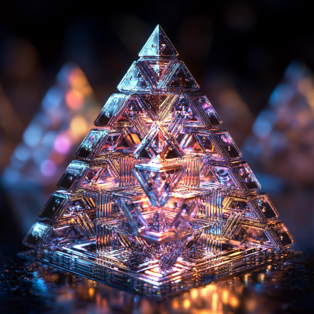 Fractal Sierpiński Triangle with Metallic Bismuth Atoms