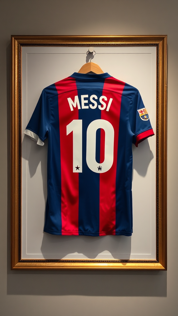 Frame Messi's dress on the wall