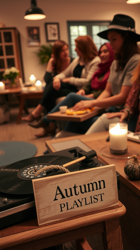 Friends Enjoy Cozy Thanksgiving with Autumn Playlist Music