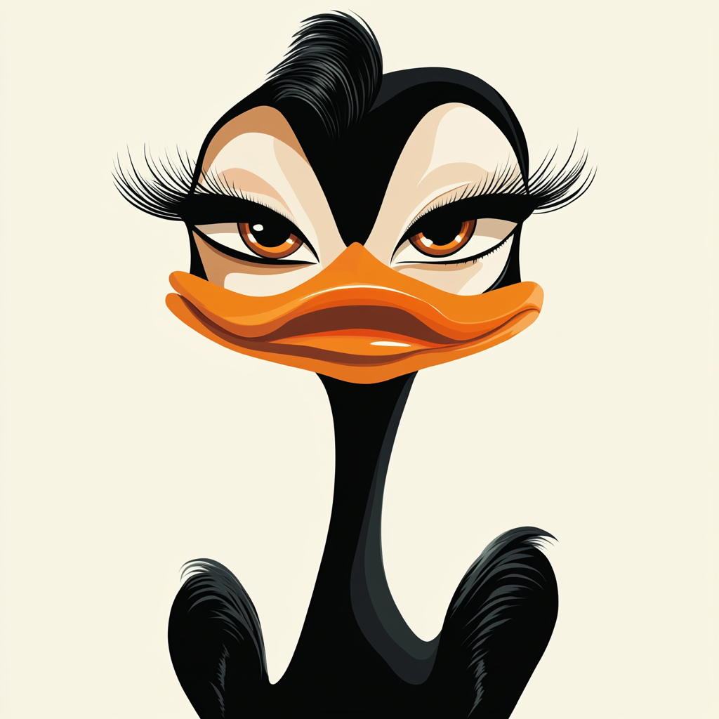 Fusion of Daffy Duck and Human Woman