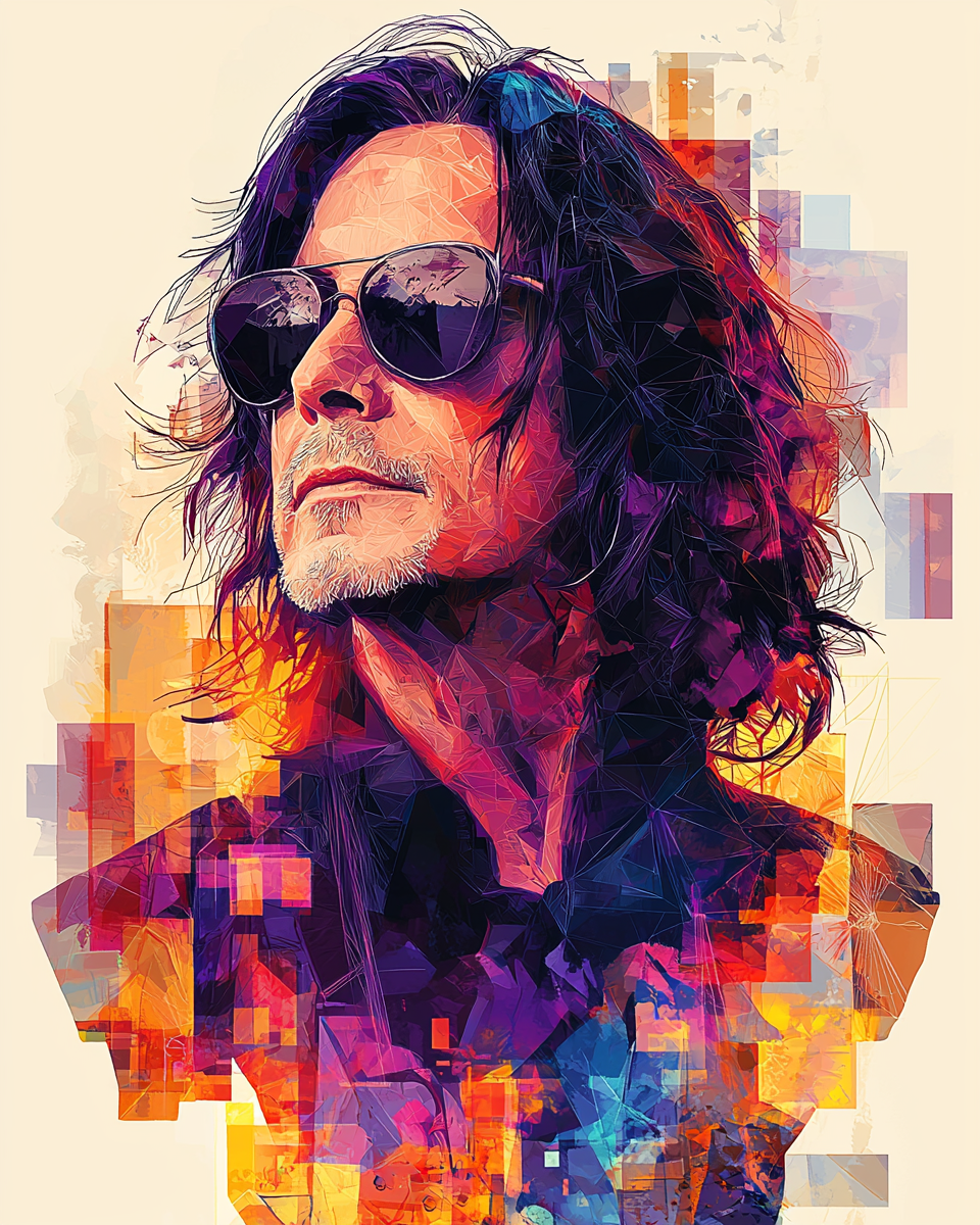 Geometric Vector Art of Ozzy Osbourne