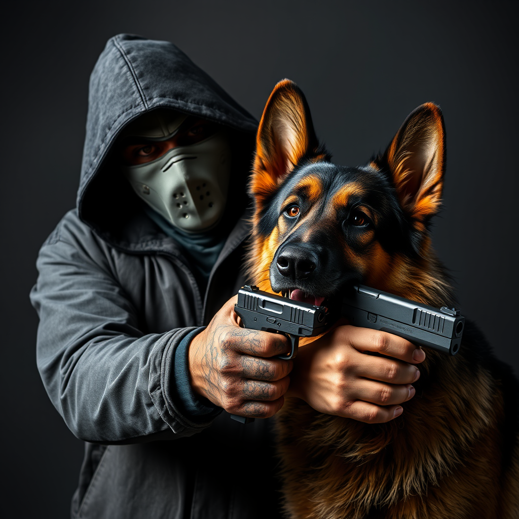 German Shepherd Protects Owner from Masked Attacker