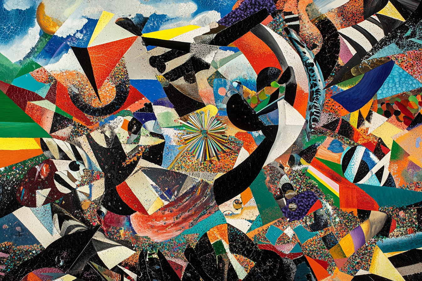 Gino Severini's Futuristic Chaos in Detailed Painting