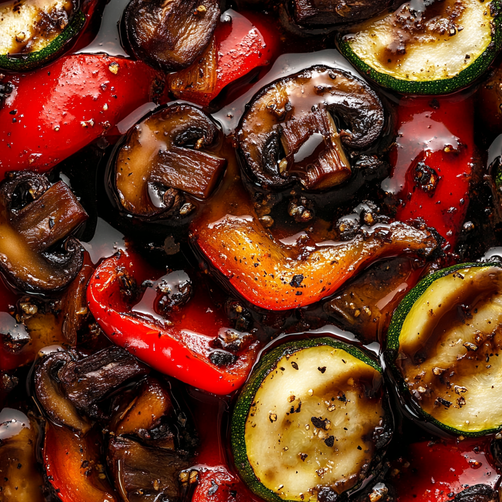 Glistening Roasted Vegetables with Balsamic Glaze