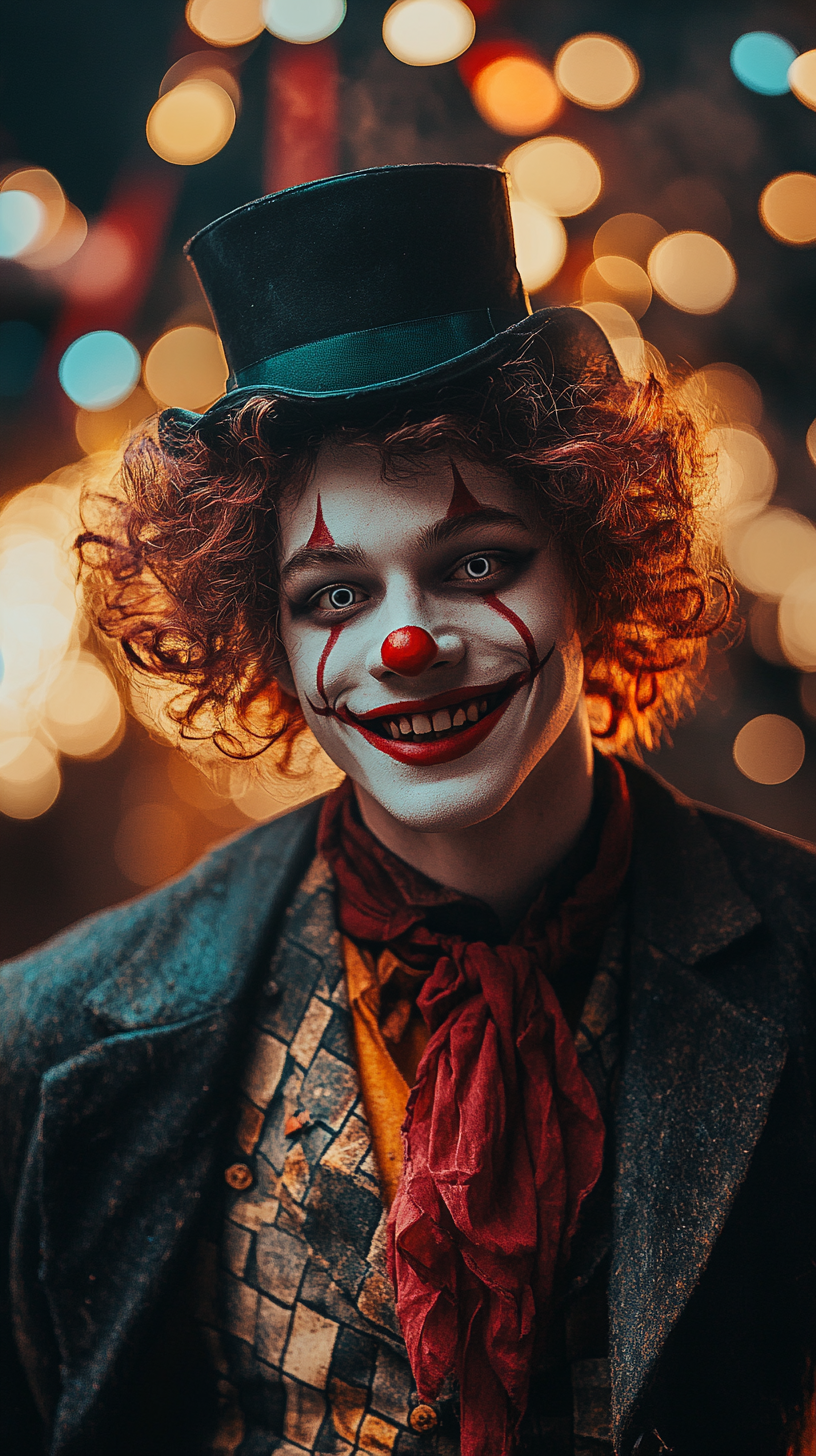 Gothic Circus Clown: Mysterious and Eerie Atmosphere