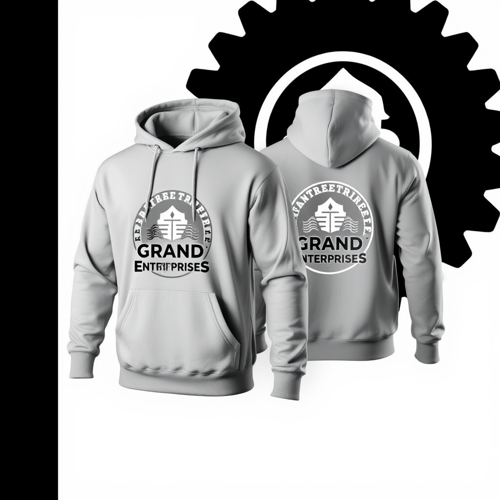 Grand Enterprises Logo on Hoodie Mockup