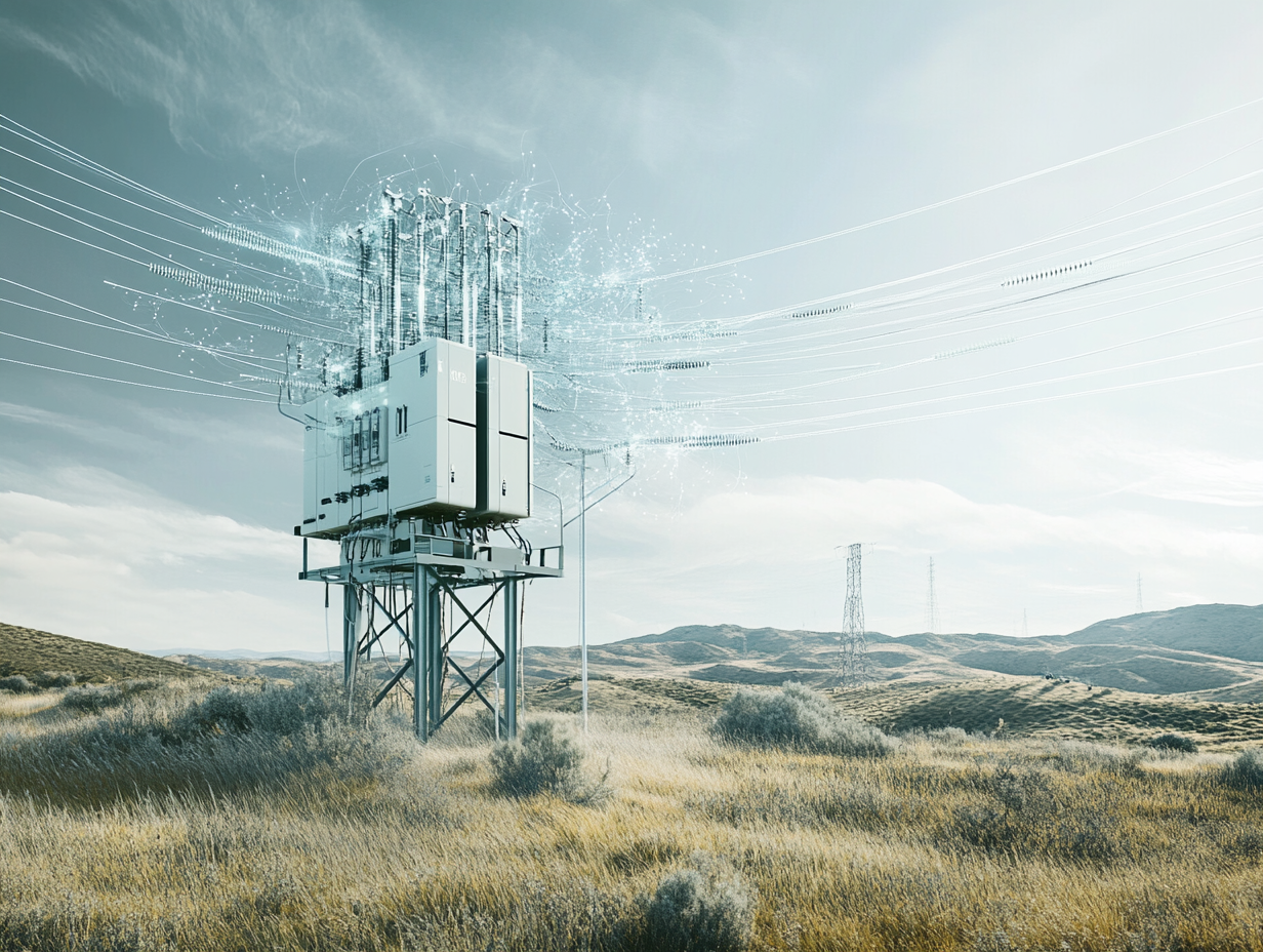 Guardian Switchgear in a Serene Digital Landscape