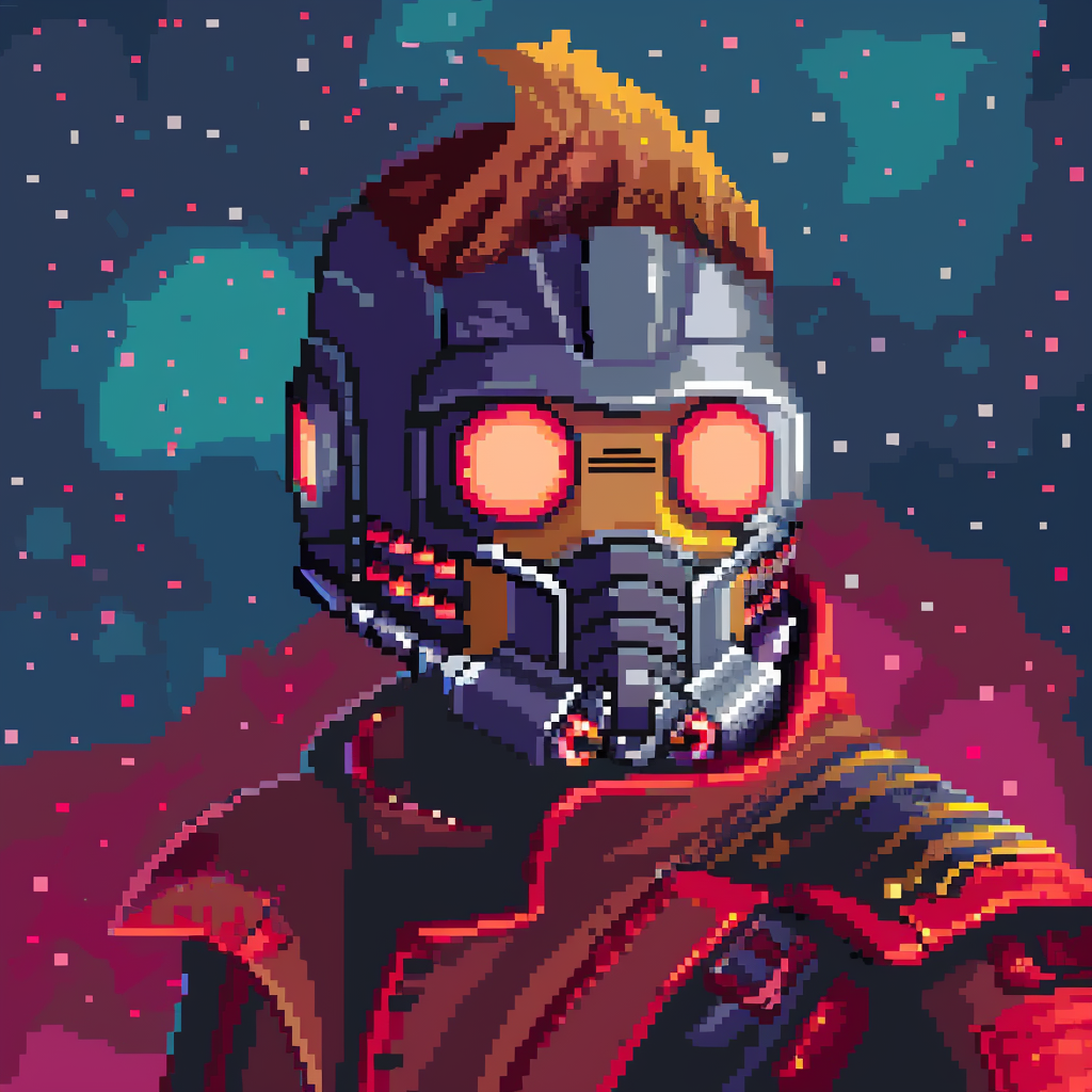 Guardians of the Galaxy Pixel Art Portrait