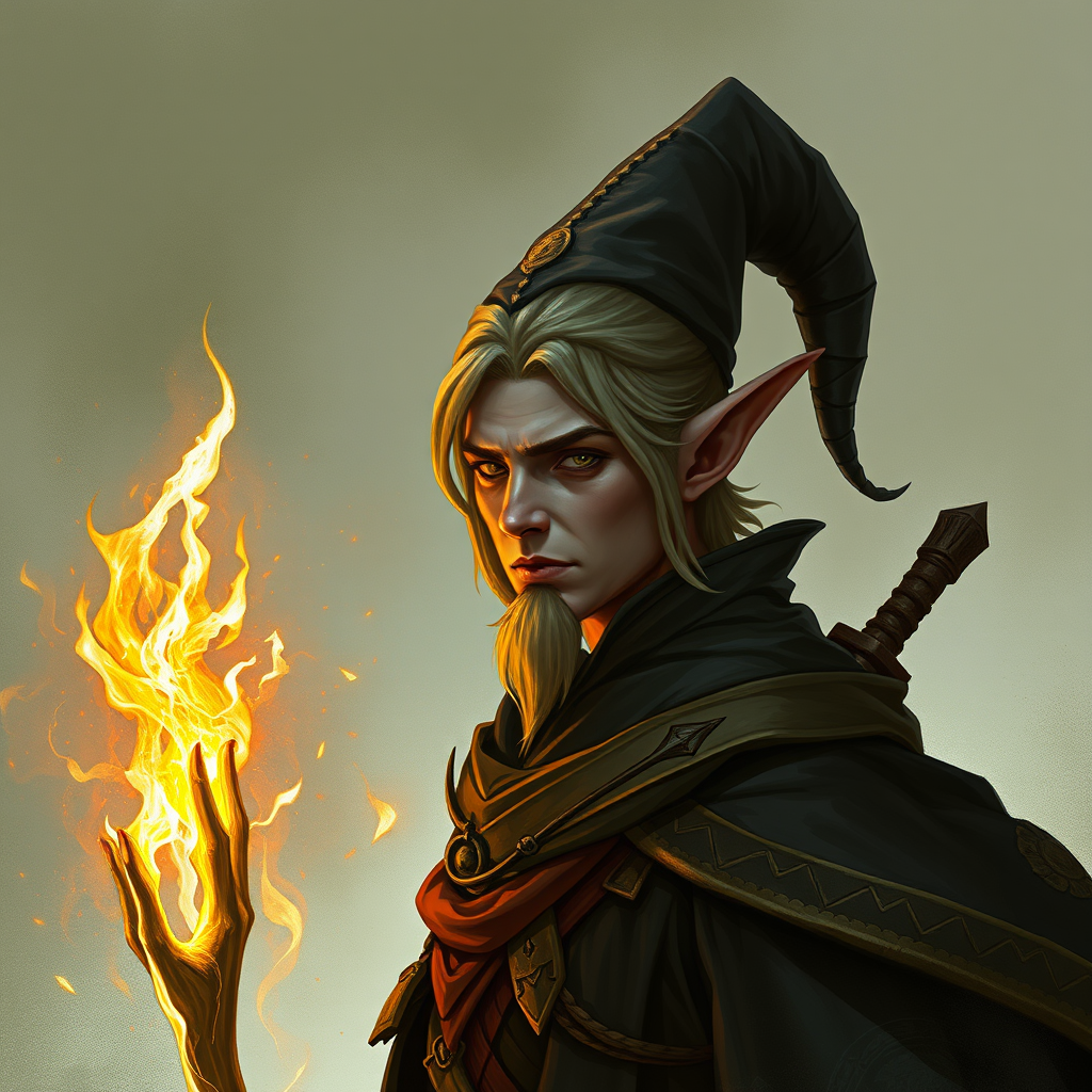 Half Elf Warlock Drawing Power from Zargos