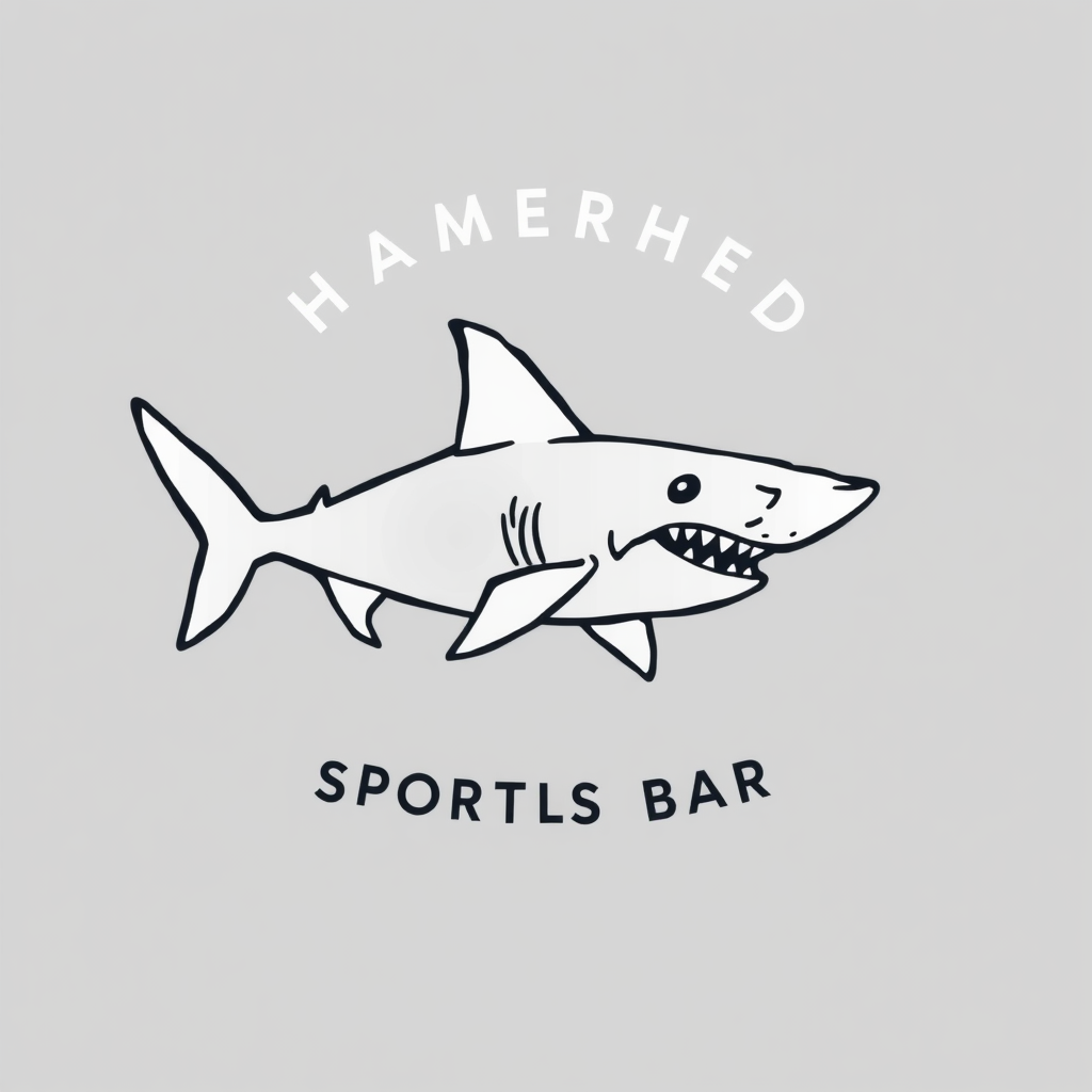 Hammerhead Sports Bar's Minimalist Shark Logo