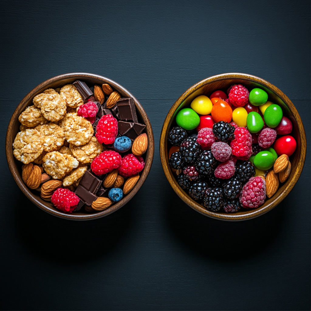 Healthy vs. Sugary: Choose smartly for better health.