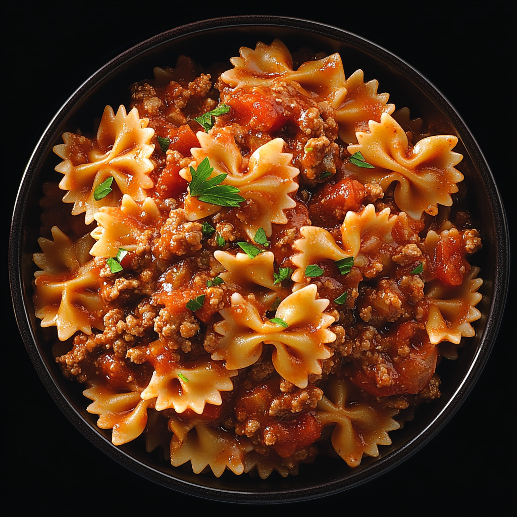 Hearty Bowtie Pasta Dish with Ground Beef