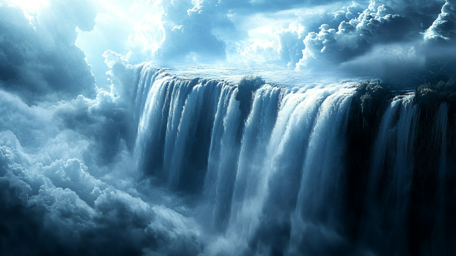 Heaven Pouring Out Love and Wealth Waterfall