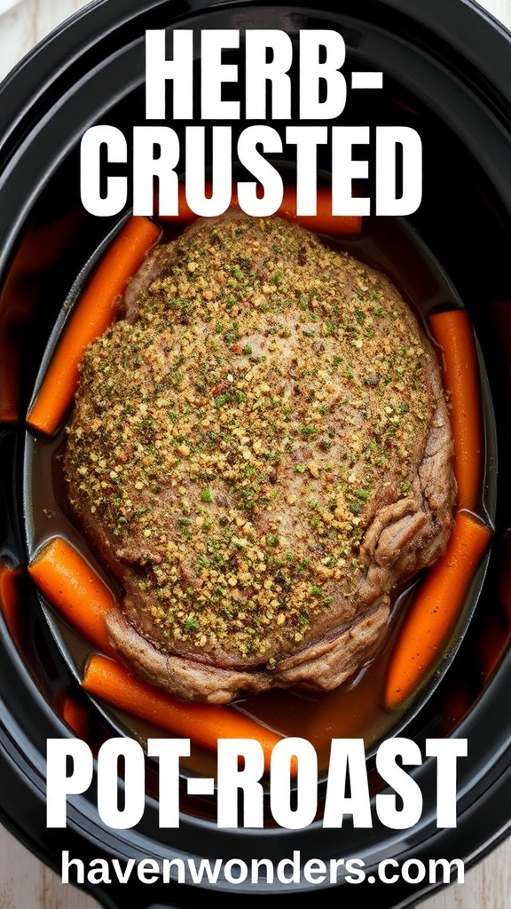 Herb-Crusted Pot Roast in a Crockpot