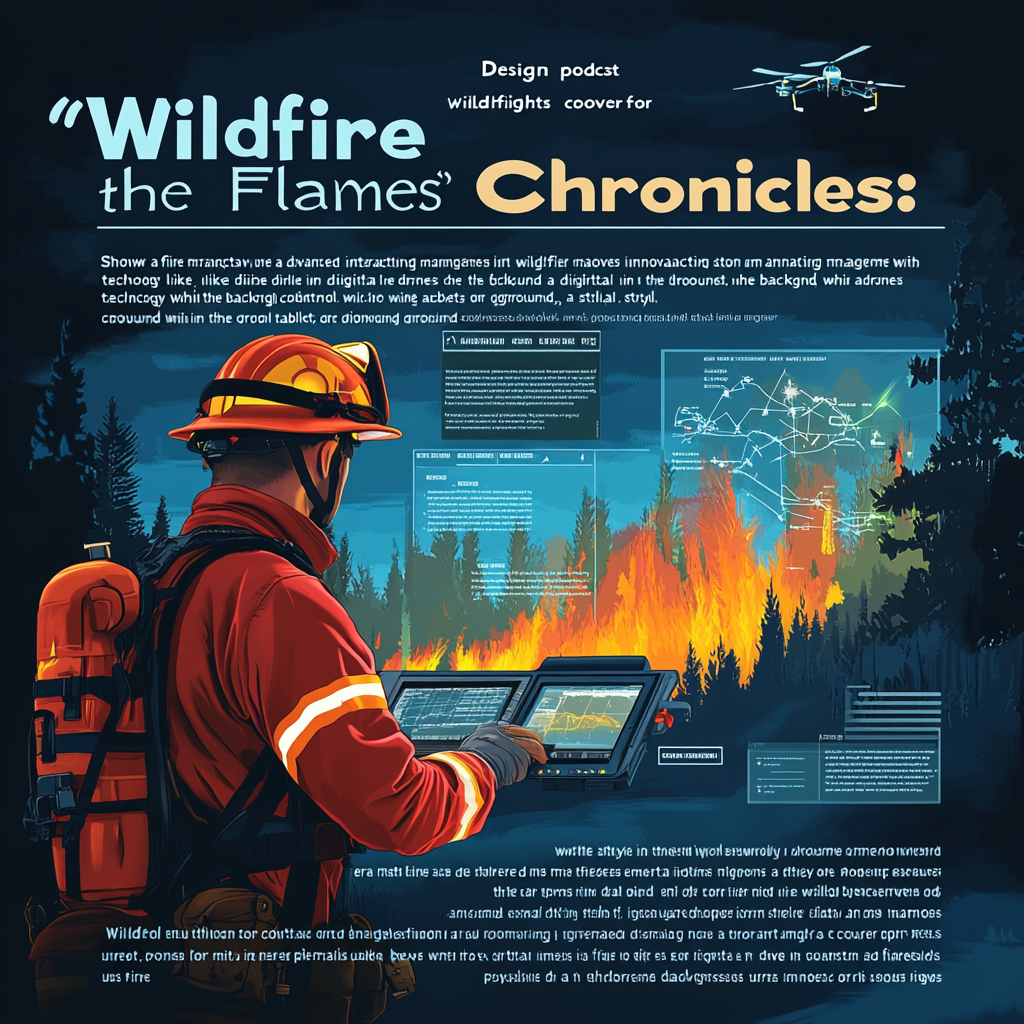 Heroic Firefighter Embracing Technology in Wildfire Management