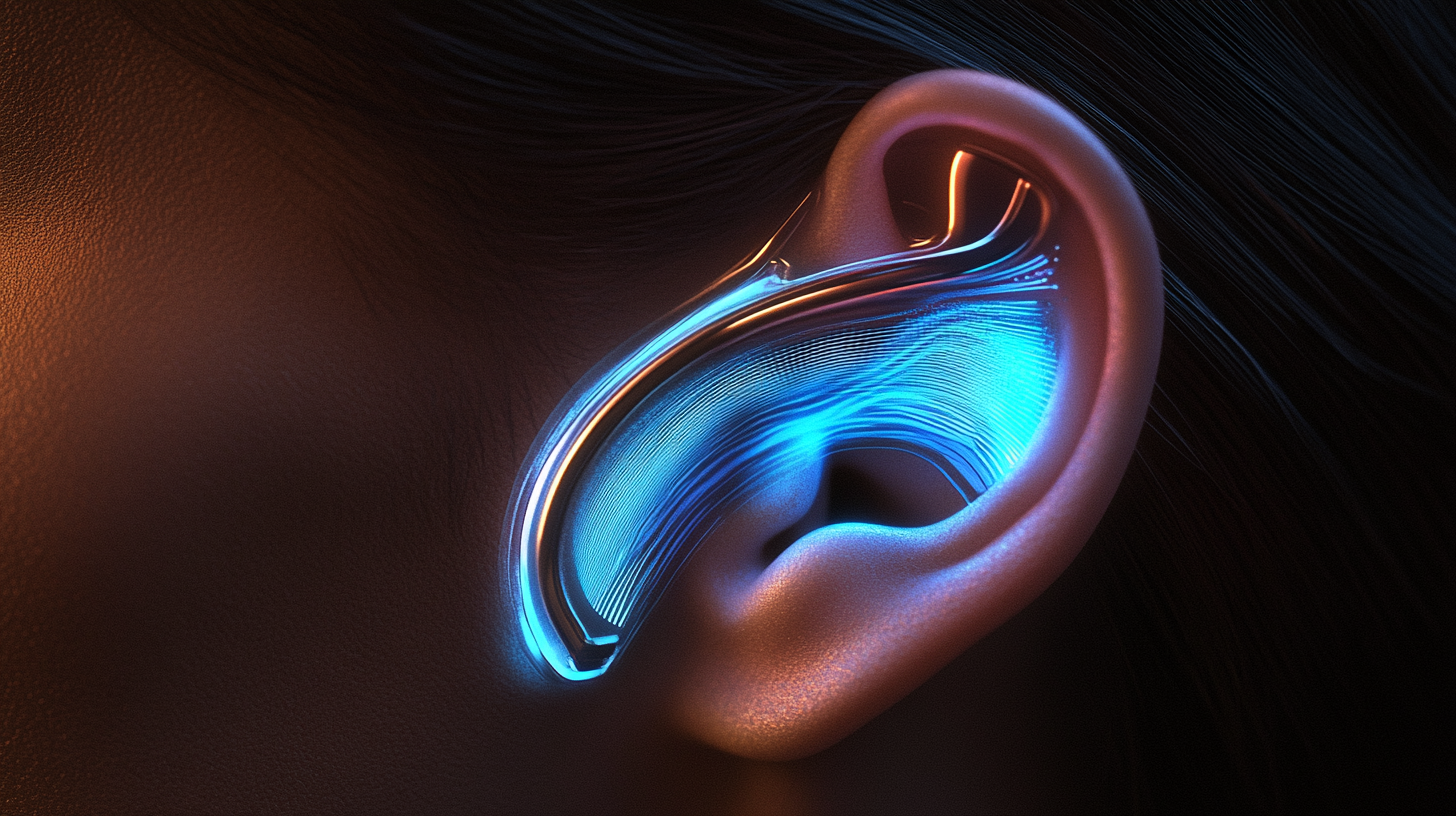 High-Tech Earphone with Clear Sound Waves