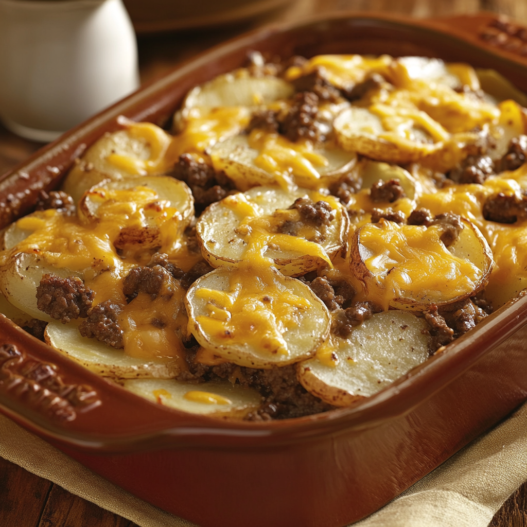 Homestyle Hamburger & Potato Bake: Bubbling Casserole Delight