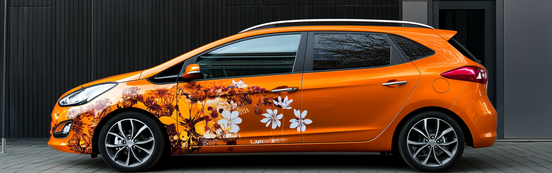 Hyundai i30 Combi Car Wrap with Flower Seeds