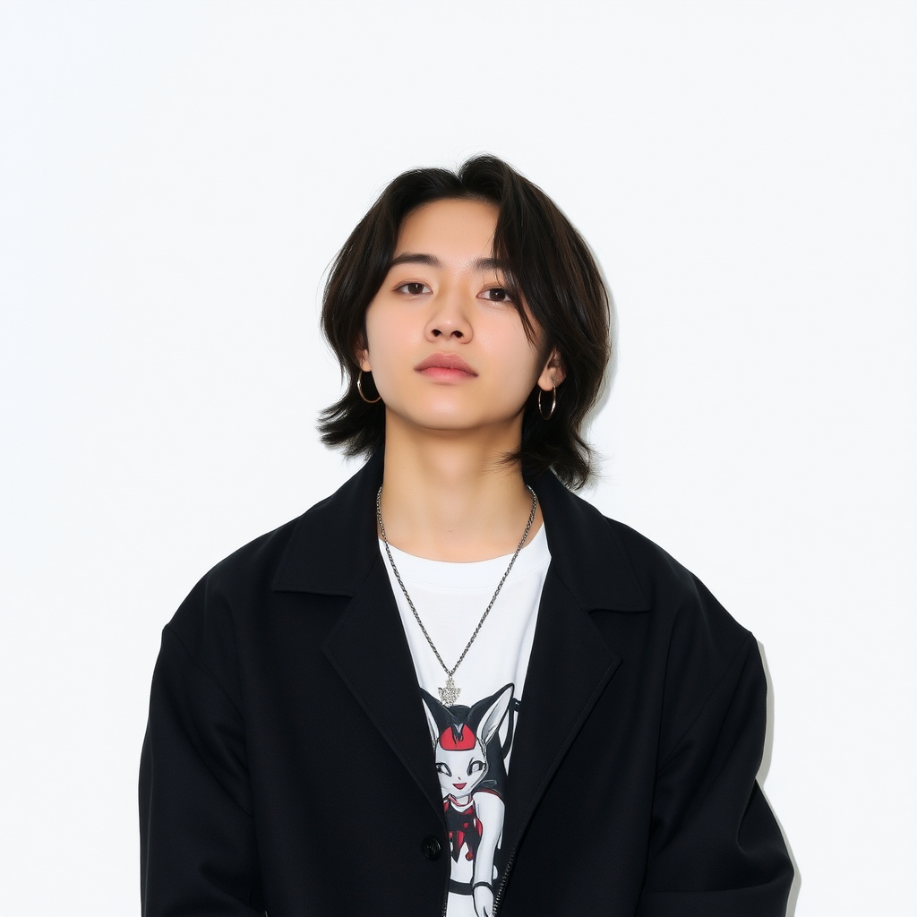 Hyunjin from STRAY KIDS band is singing.