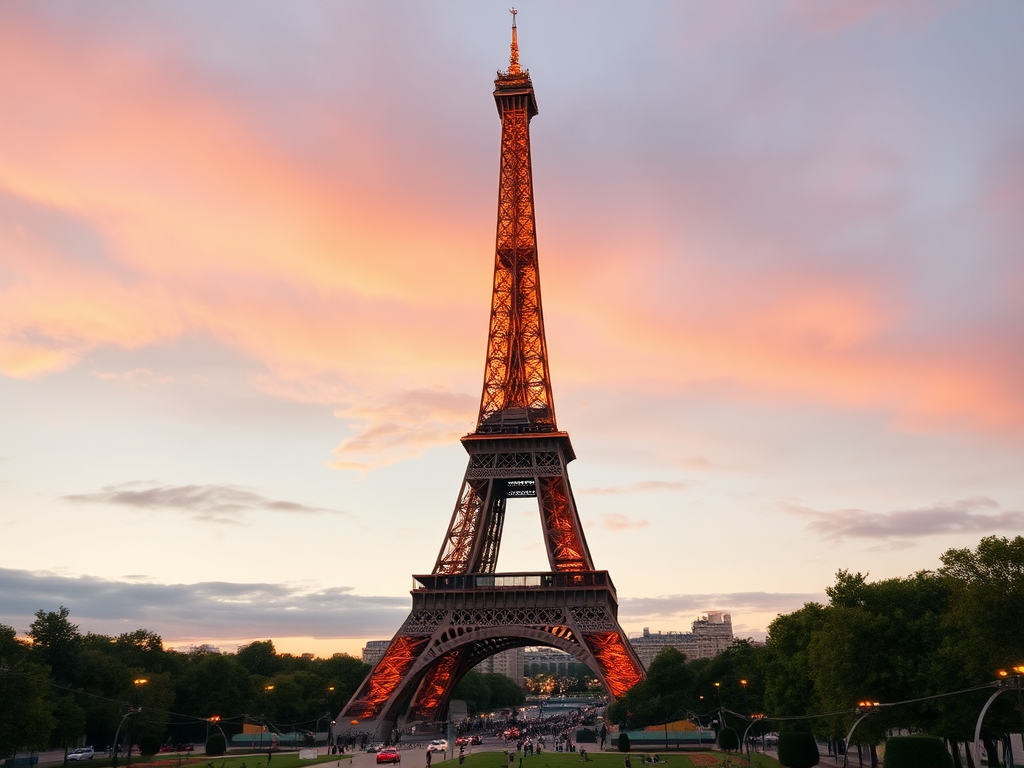 Iconic Paris landmark engulfed in flames, disastrous fire erupts.