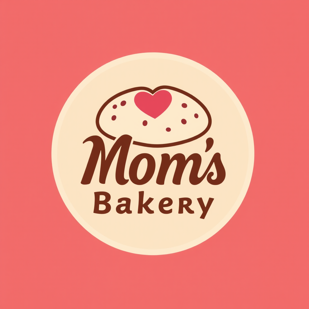 Iconic symbol for Mom's Bakery brand.